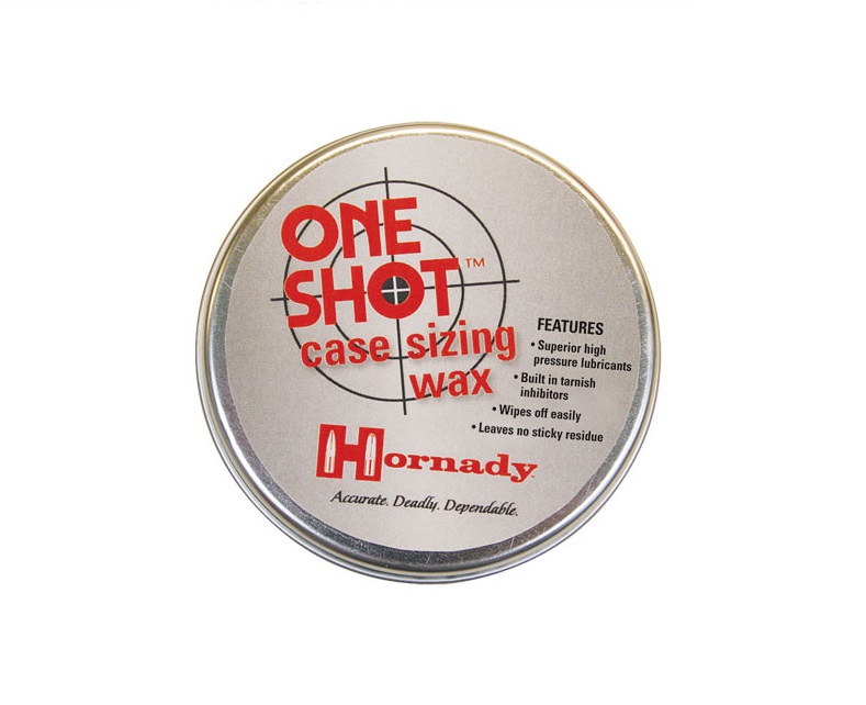 Hornady ONE SHOT CASE SIZING WAX Hulzen Vet inhoud 63 gram